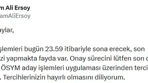 YKS tercih dönemi bu gece kapanıyor