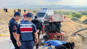 Nevşehir'de buğday hasadı yolunda feci kaza
