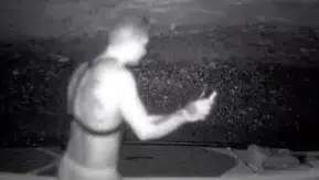 Fotokapan kaydetti Mağaraya giren kişiyi gören fok ailesi denize kaçtı