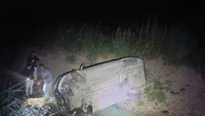 Turgutlu'da polis kovalamacası su kanalında bitti 3 yaralı