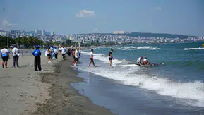 Samsun sahilleri kürek şampiyonasına ev sahipliği yapıyor
