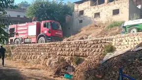 Malatya Darende’de bahçede başlayan yangın evlere sıçradı