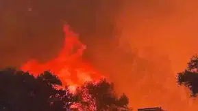 Seydikemer yangınında bir dozer operatörünün cesareti