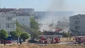 Silivri'de korku dolu anlar: Alevler yerleşim yerine ulaşmadan durduruldu
