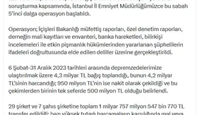 Deprem bağışlarında dev operasyon: 20 ilde 53 şüpheli için düğmeye basıldı