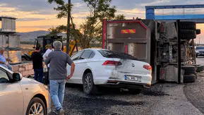 Malatya'da mesai dönüşü korkunç kaza: Asfalt yüklü kamyon dehşet saçtı