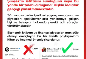 Ekonomi yönetiminde istifa söylentilerine resmi yalanlama geldi