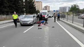 Kapaklı kavşağında motosikletli kazası