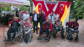 Acıpayam’da özel bireyler için temsili askerlik coşkusu