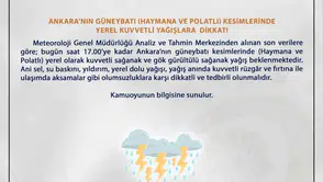 Haymana ve Polatlı için kritik yağış uyarısı