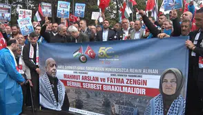 İsrail Büyükelçiliği önünde HAK-İŞ'ten gözaltı protestosu