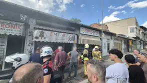 Edirne çarşısında yangın paniği