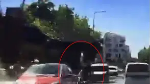 Çorlu trafiğinde motosiklet dehşeti kamerada