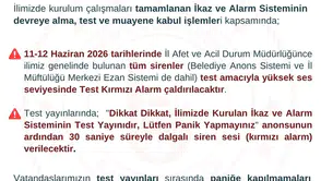 Bartın'da sirenler test için çalacak