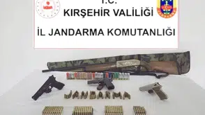 Kırşehir jandarmasından ruhsatsız silah baskını