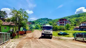 Sinop köylerinde yol mesaisi hız kazandı