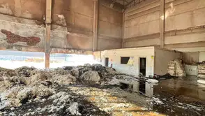 Kahramanmaraş’ta tekstil fabrikasında pamuk deposu alevlere teslim oldu