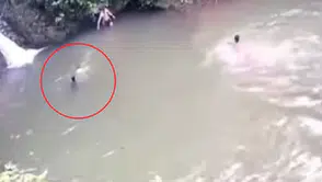 Artvin’de gölete giren iki imamın son anları kameraya yansıdı