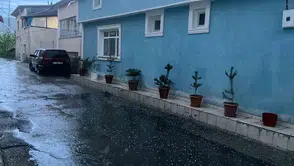 Bayburt sokaklarını dolu vurdu