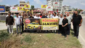Adana'da taksicilerden korsan taşımacılığa konvoylu tepki