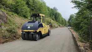 Trabzon yaylalarına çıkan yollarda asfalt yerine beton dönemi başladı