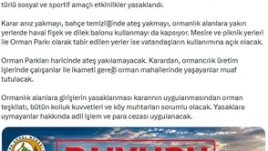 Bartın'da ormanlara giriş yasakları başlıyor