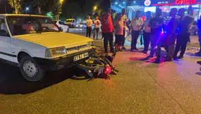 Birecik'te motosiklet ile otomobil çarpıştı sürücü yaralandı