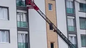 Tokat'ta korkuluklara sıkışan güvercine itfaiye yardımı