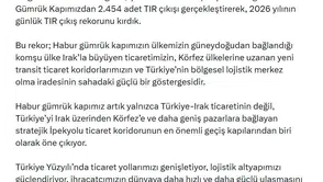 Habur Gümrük Kapısı günlük TIR çıkışında yılın rekorunu kırdı