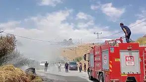 Hakkari’de kışlık saman stoku yandı