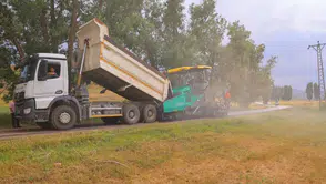 Bayburt Çımağıl yolunda asfalt yenileme mesaisi