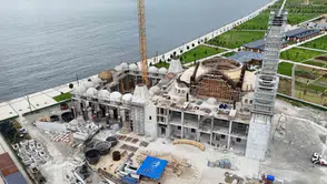 Rize’deki dev cami inşaatında sona yaklaşılıyor