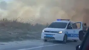 Kapaklı'da korkutan alevler: Rüzgar yangını körükledi