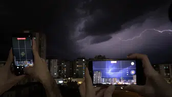 Gaziantep semalarında doğanın büyüleyici ışık gösterisi