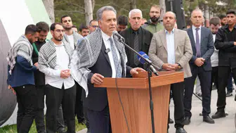 Malatya'da üniversite kampüsünde Filistin için tarihi yürüyüş: Zulme karşı tek ses oldular