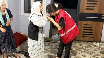 Silopi'de Kızılay'ın şefkat eli iki kız kardeşin evine umut taşıdı