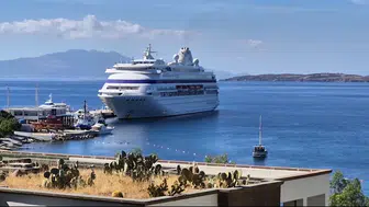 Dev kruvaziyer rotasını Muğla'ya çevirdi: Bodrum'da hareketli saatler