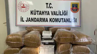 Kütahya merkezli kaçak tütün baskını: Binlerce makaron ele geçirildi