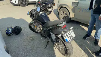 Samsun'da trafik kazası: Motosiklet sürücüsü hastanelik oldu