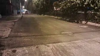 Kilis'te tehlike saçan rögar kapağına kaza sonrası jet asfalt müdahalesi
