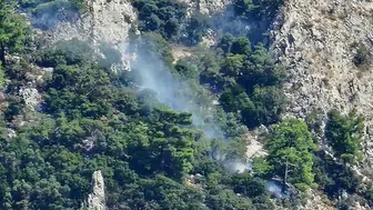 Sakar Geçidi'nde korkutan dumanlar: Ekipler alevlere geçit vermedi