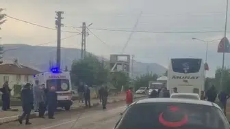 Gölbaşı'nda korkutan kaza: Yolcu otobüsü yayaya çarptı