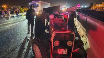 İslahiye yolunda gece yarısı dehşeti: Traktör sürücüsü kurtarılamadı