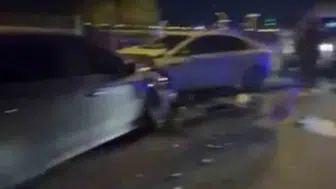 Gece yarısı dehşeti: Cip kanala uçtu, üç araç birbirine girdi