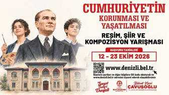 Denizli'de Cumhuriyet coşkusu sanatla taçlanıyor: Öğrenciler ödül için yarışacak