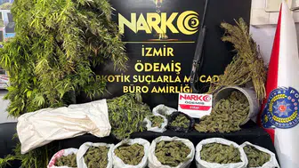 Ödemiş'te narkotik operasyonu: Evden cephanelik ve uyuşturucu çıktı