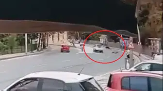 Keçiören'de dehşet anları: Güvenlik kamerasına yansıyan kaza ağır yaraladı