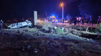 Düziçi’nde korkunç kaza: Şarampole yuvarlanan araçtan sağ çıktılar