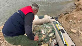 Baraj göletinde 500 metrelik tuzak: Vatandaşın dikkati ekosistemi kurtardı