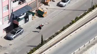 Dronlu denetimden kaçışın bedeli ağır oldu: Çalıntı motosikletle yakalandı